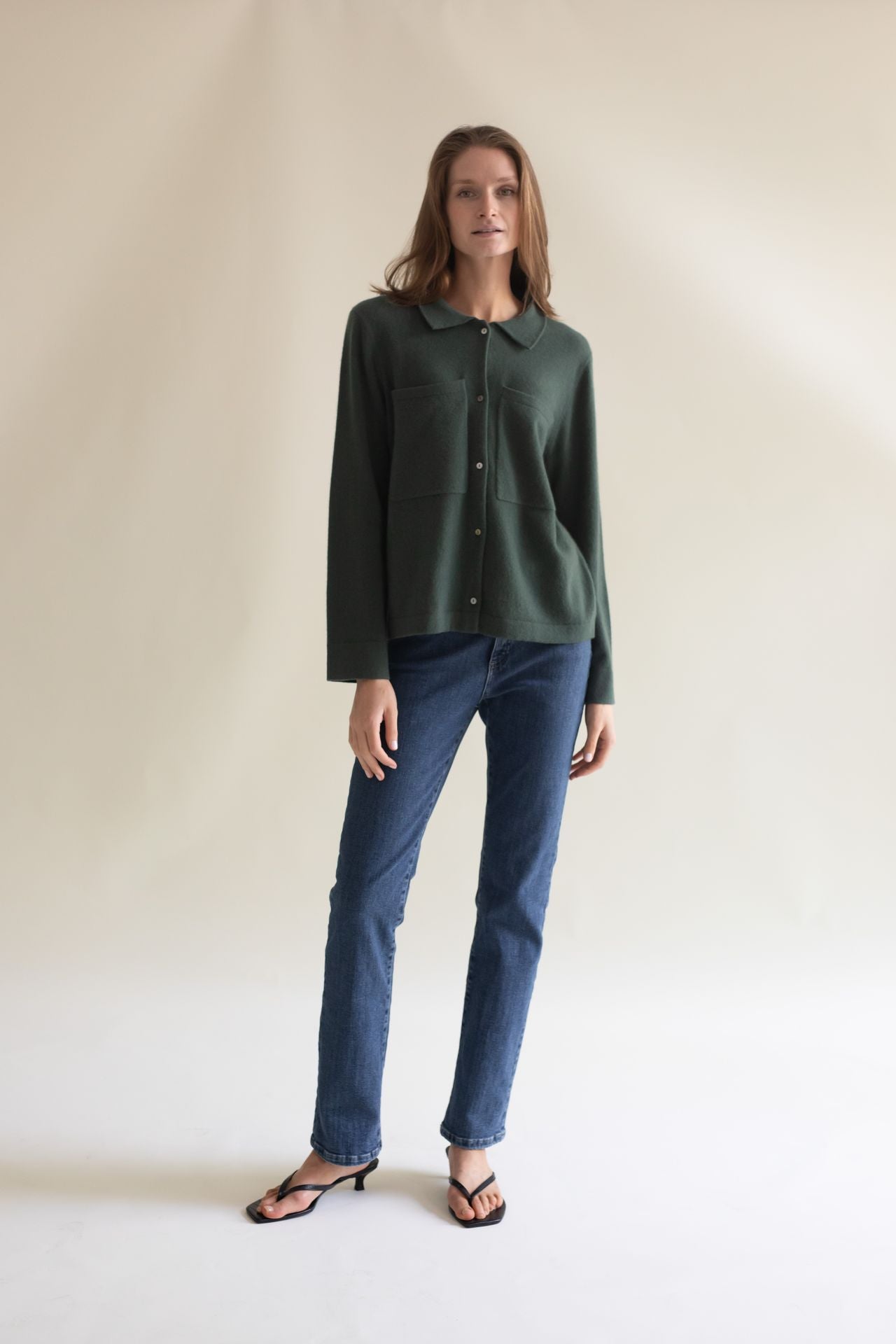 CASHMERE CARDIGAN FOREST