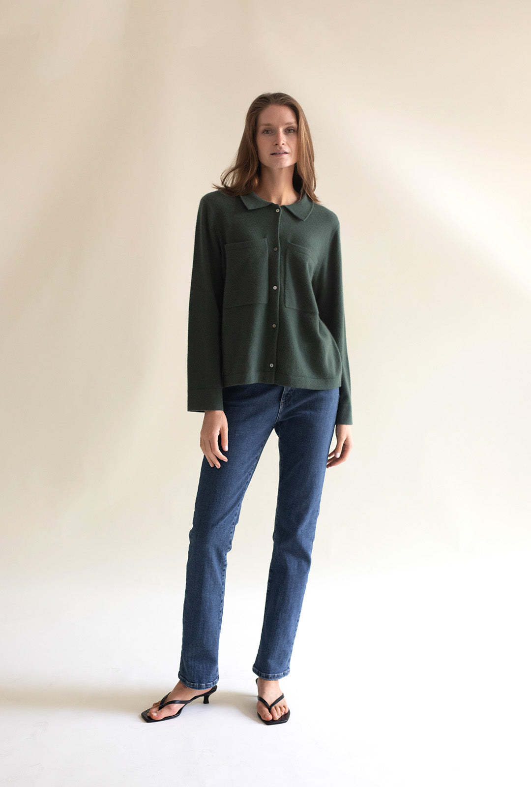 CASHMERE CARDIGAN FOREST