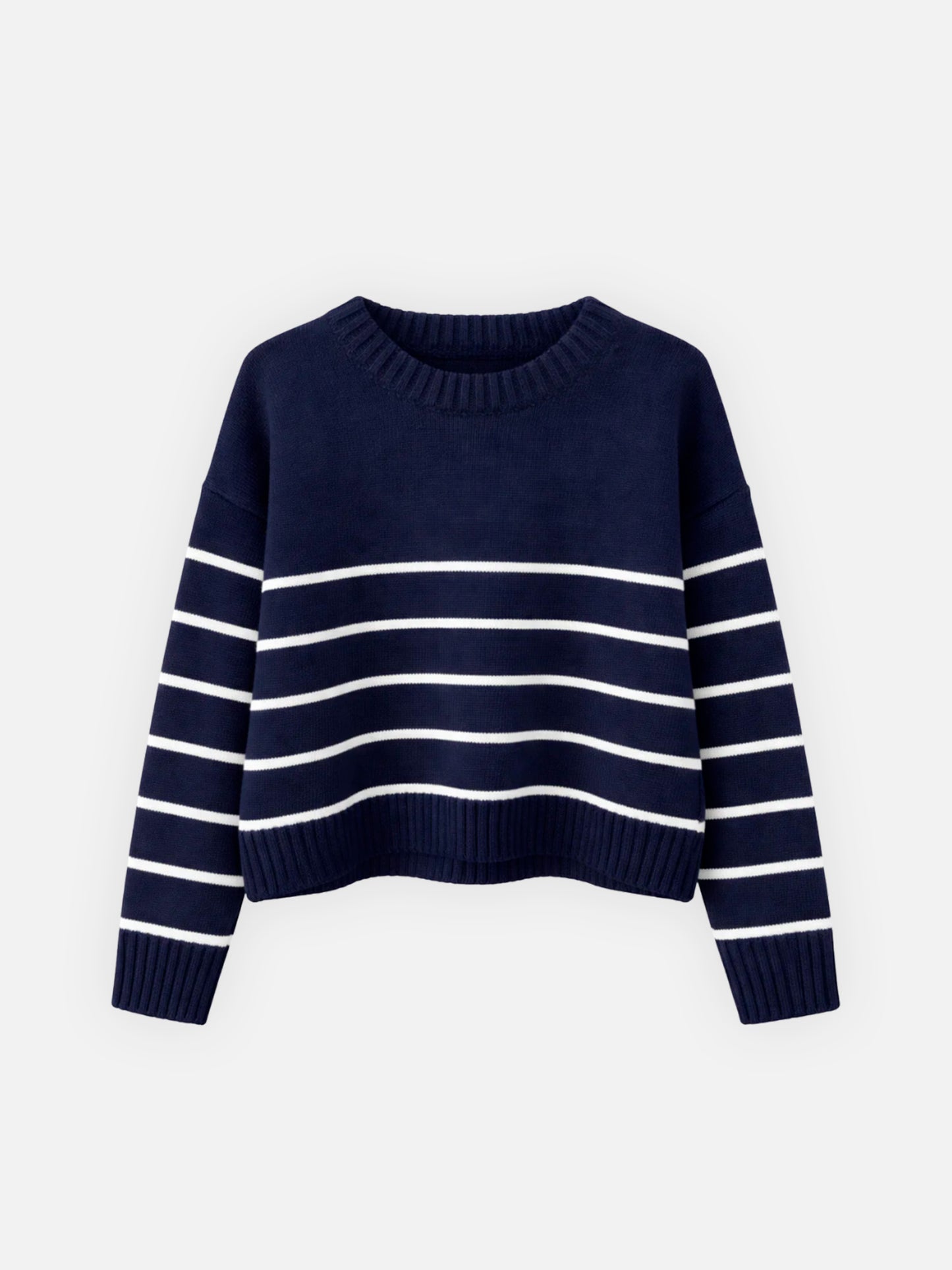 CREW NECK NAVY STRIPED