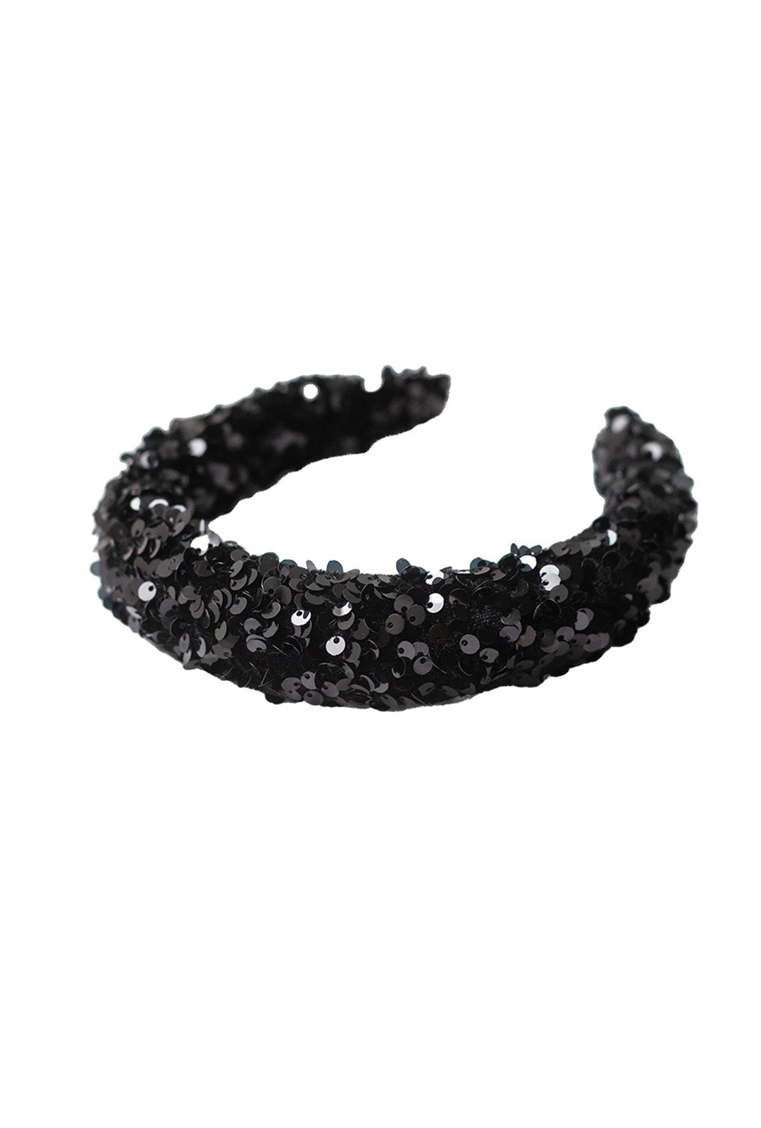 HEADBAND HELSINKI ATELIER PADDED SEQUINS BLACK