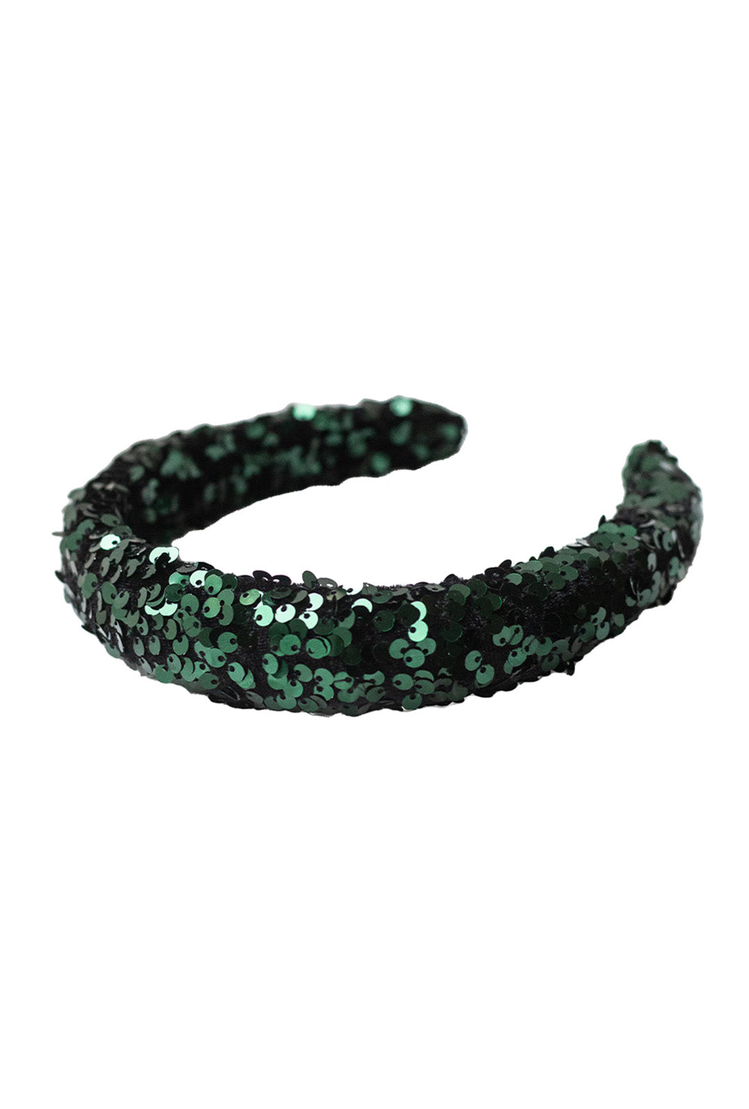 HEADBAND HELSINKI ATELIER PADDED SEQUINS GREEN
