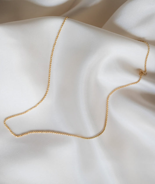ROLO CHAIN NECKLACE 18 INCH GOLD