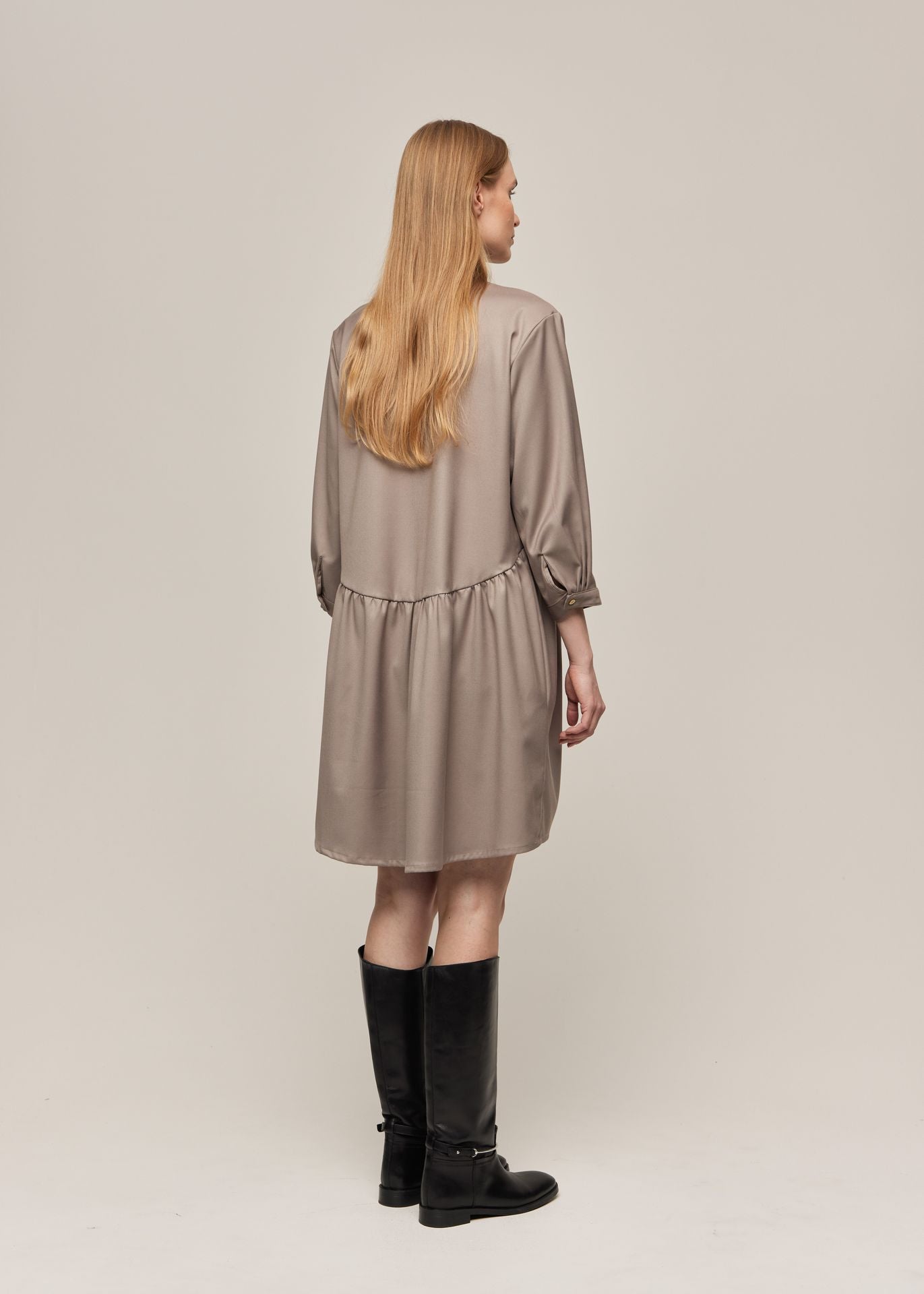 SHIRT DRESS OYSTER