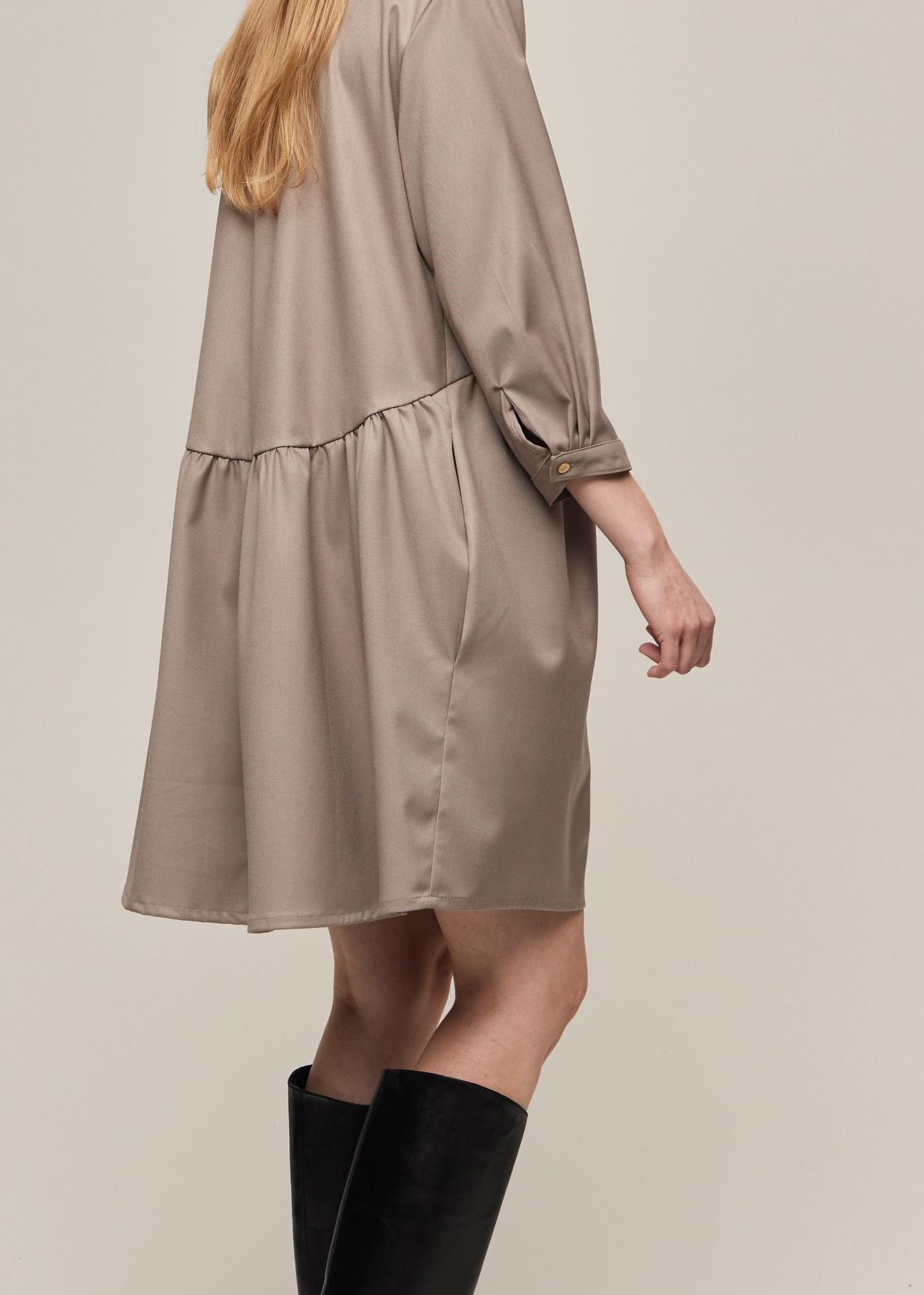 SHIRT DRESS OYSTER