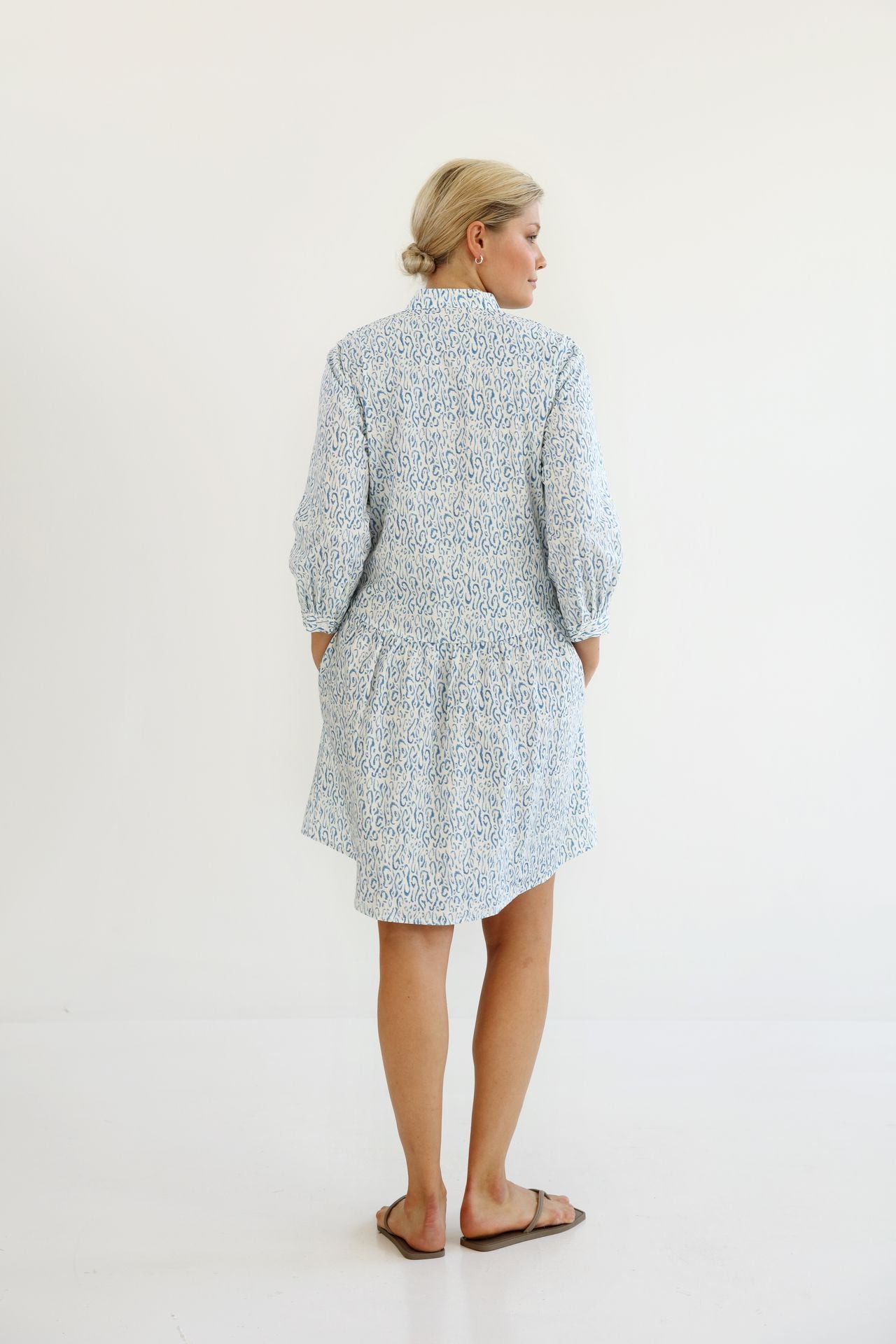 SHIRT DRESS PRINT SKY