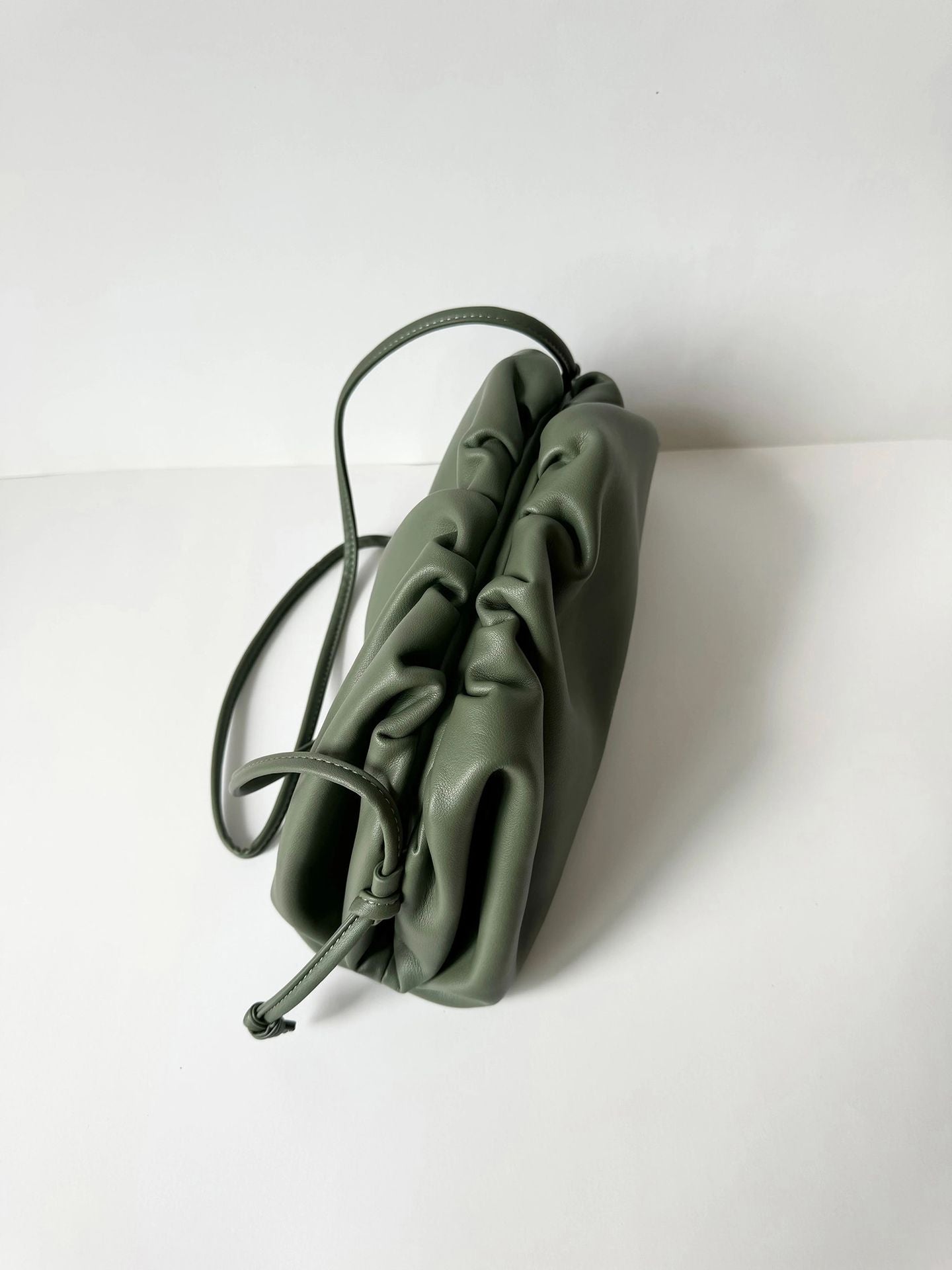 SMALL POUCH WITH STRAP OLIVE GREEN