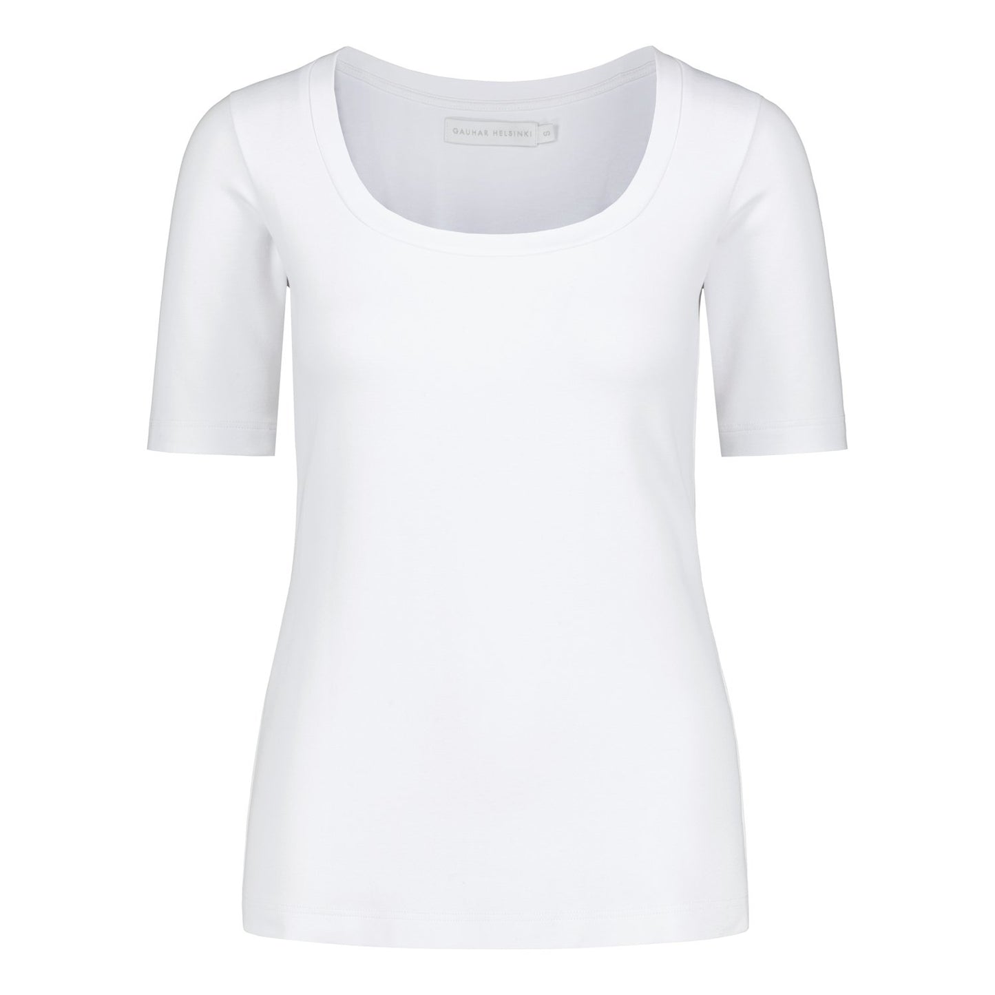 SQUARE NECKLINE T-SHIRT WHITE