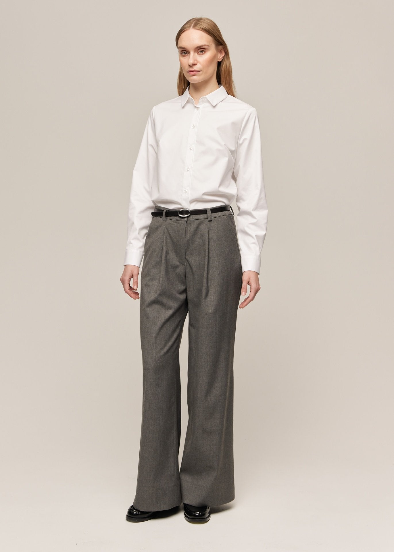 TASHA TROUSERS GREY MELANGE