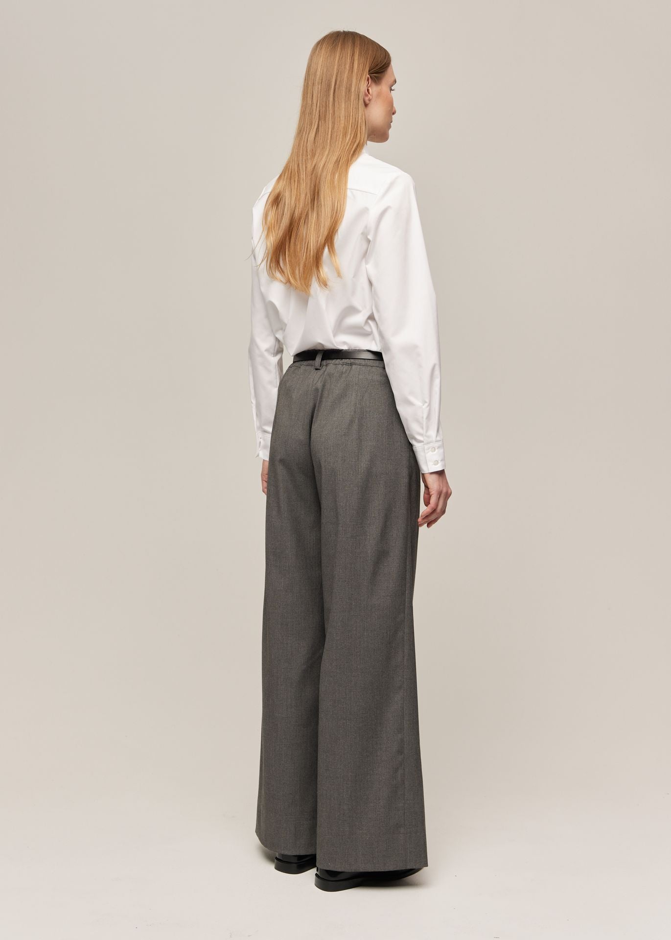 TASHA TROUSERS GREY MELANGE