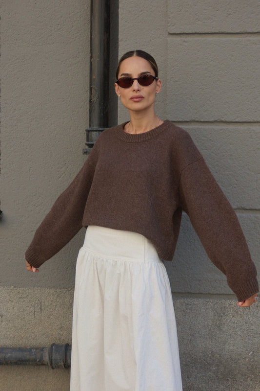 CASHMERE CREWNECK ESPRESSO