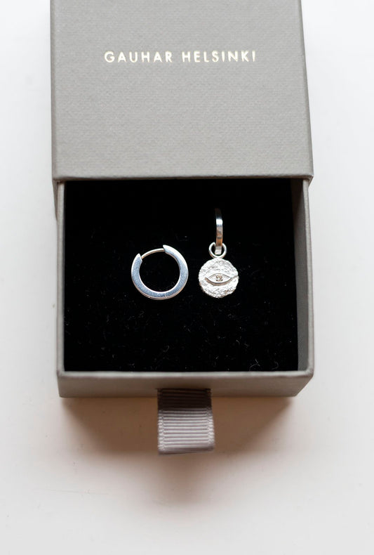 ADD-ON EVIL EYE SYMBOL SILVER