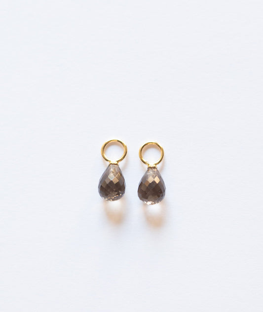 ADD-ON SMOKY QUARTZ DROP GOLD