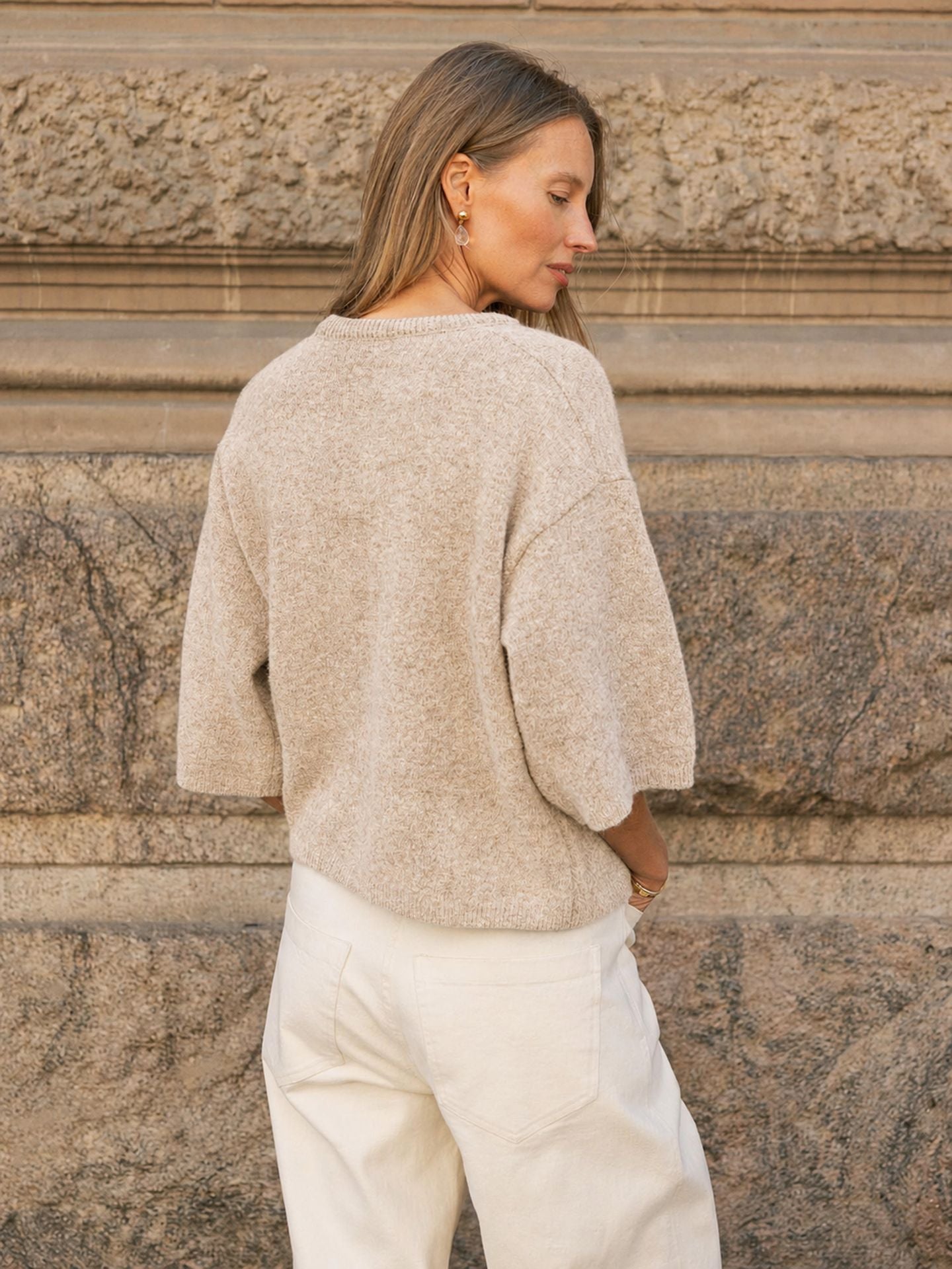 ALPACA BOXY T-SHIRT SAND