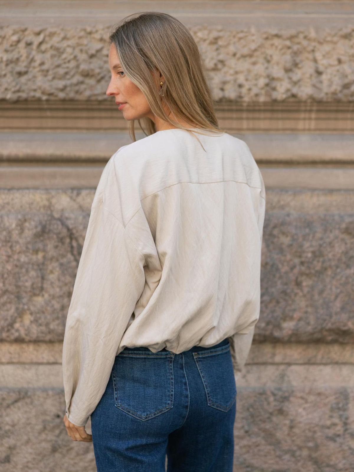 BOMBER SHIRT BEIGE