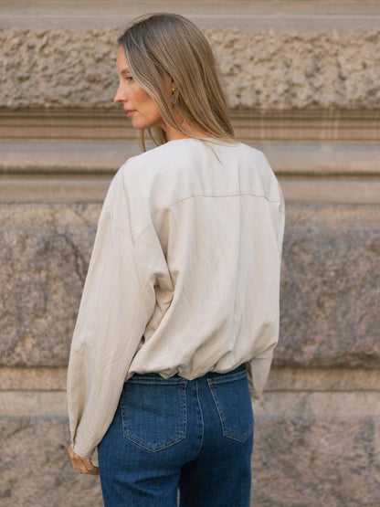 BOMBER SHIRT BEIGE