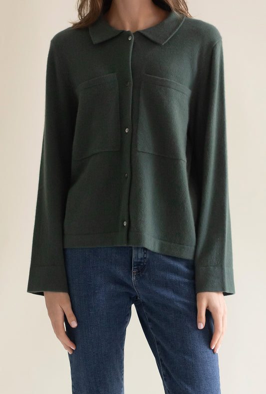 CASHMERE CARDIGAN FOREST