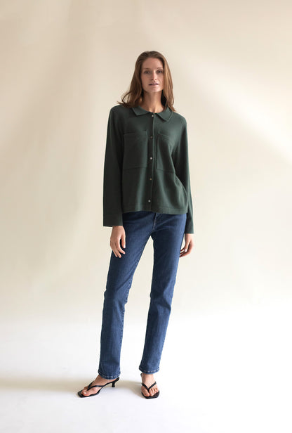 CASHMERE CARDIGAN FOREST