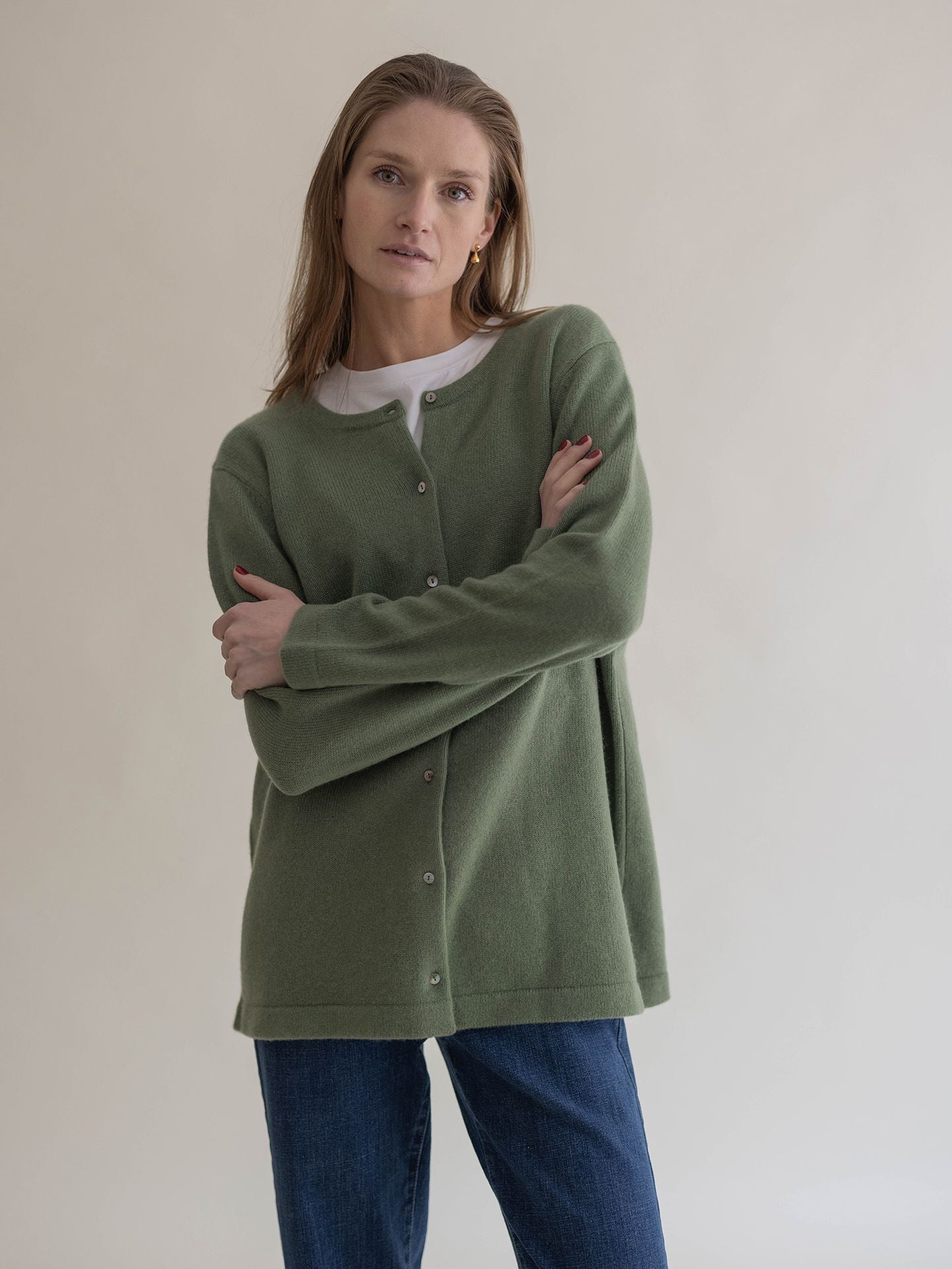 CASHMERE OVERSHIRT SAGE