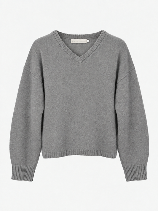 CASHMERE V-NECK RIVERSTONE