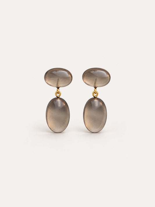 CLASSIC DROP EARRINGS SMOKEY QUARTZ