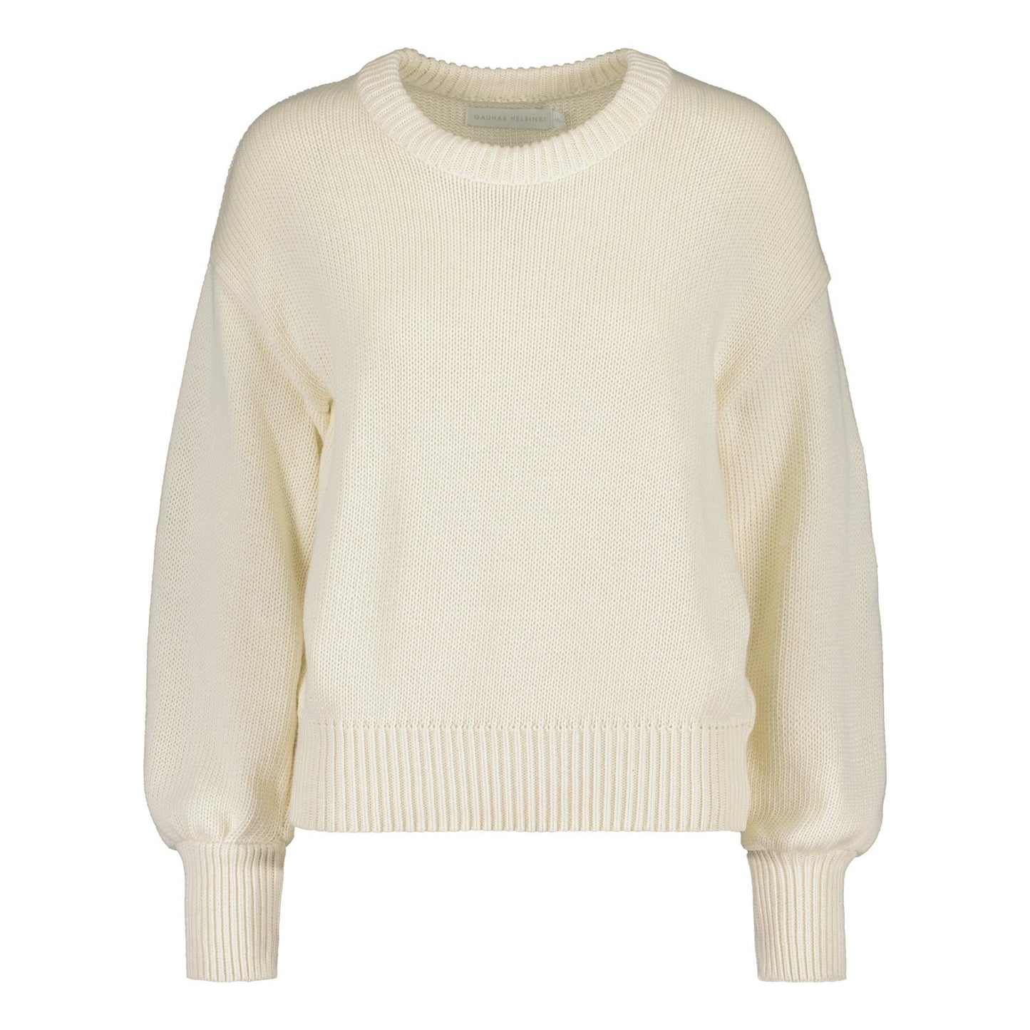 CROPPED COTTON KNIT IVORY