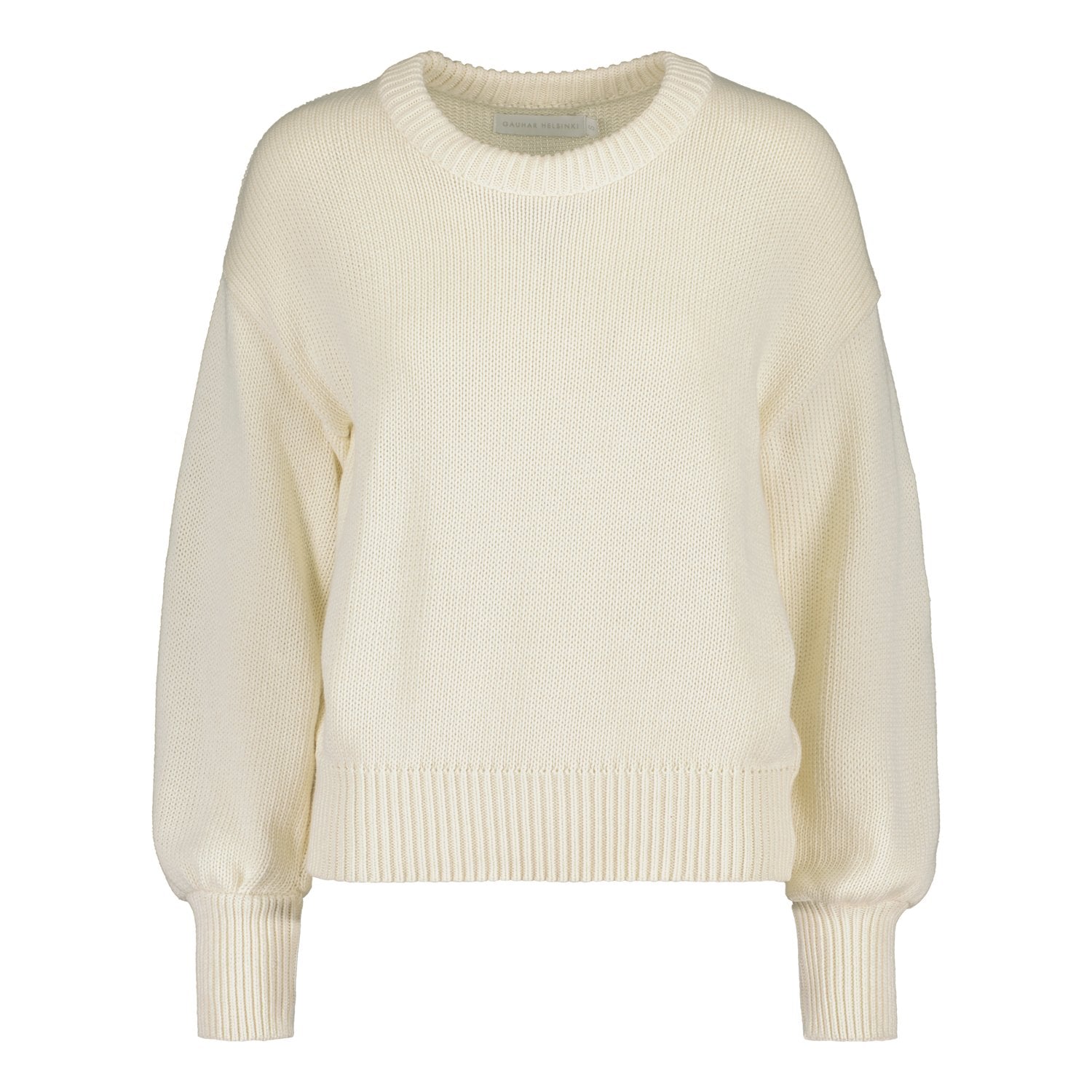 CROPPED COTTON KNIT IVORY