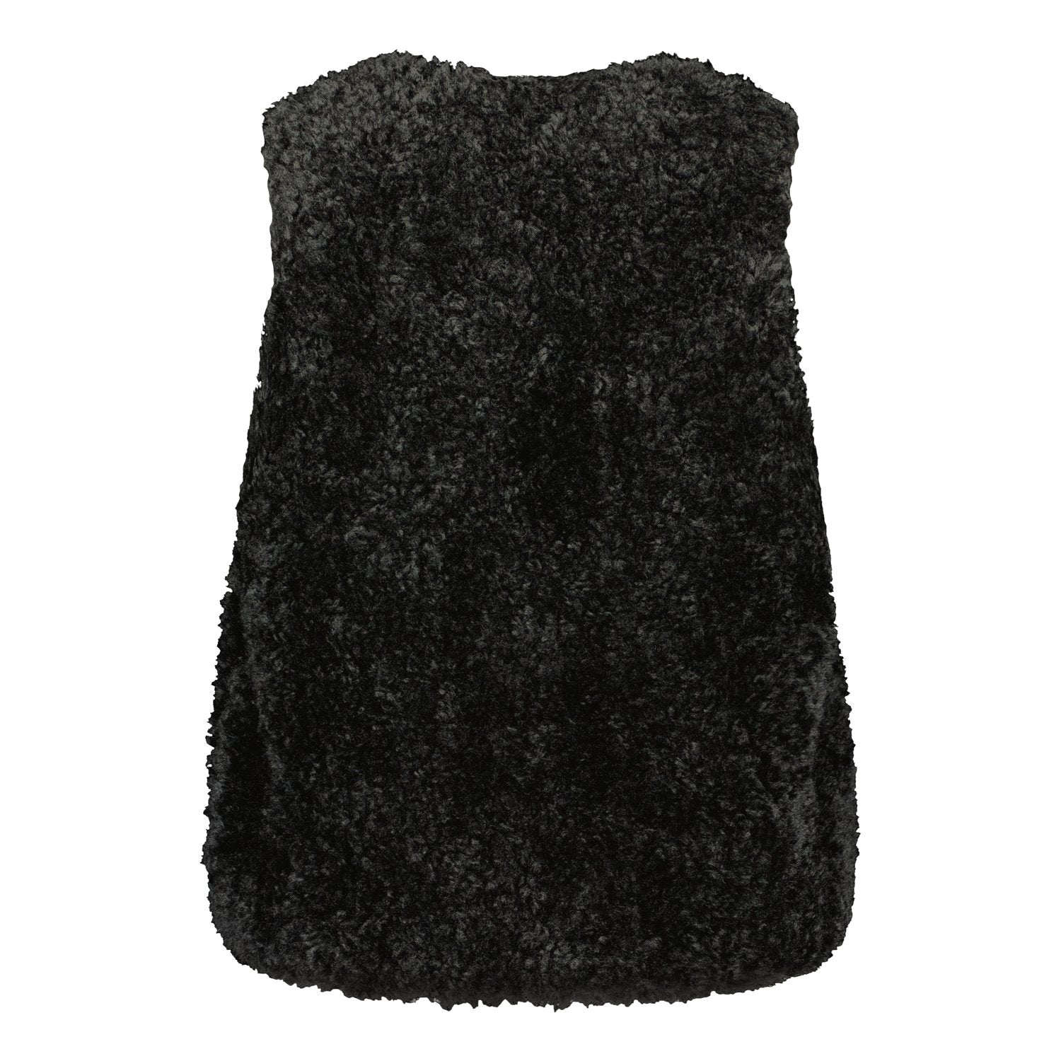 FAUX FUR VEST BLACK