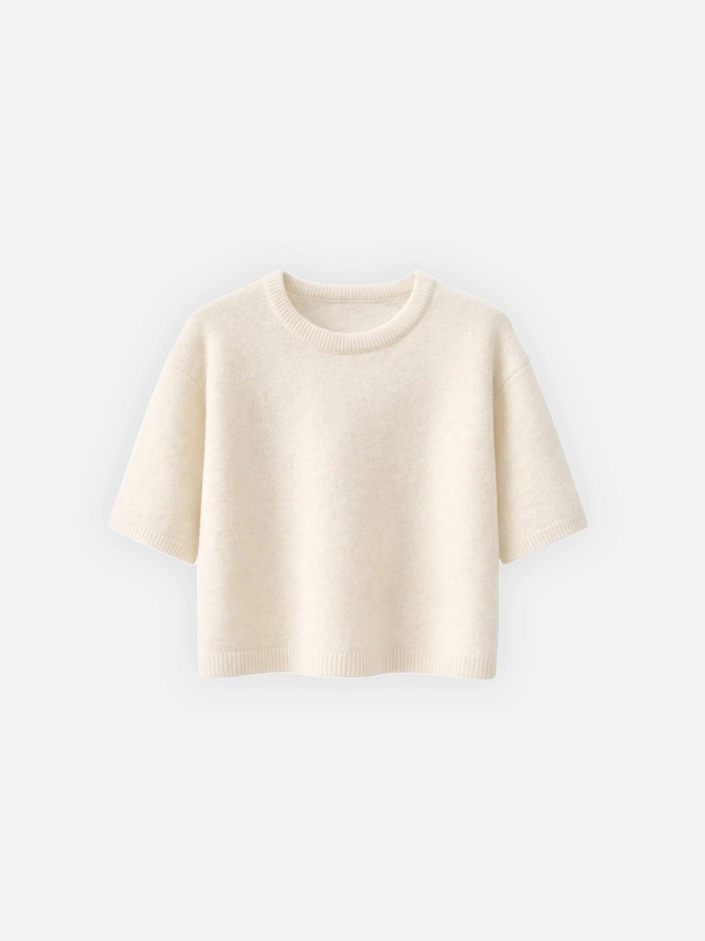 ALPACA BOXY T-SHIRT IVORY