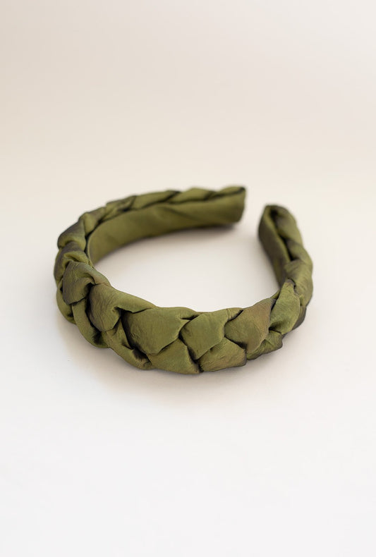 HEADBAND HELSINKI ATELIER BRAIDED PISTACHIO TAFT