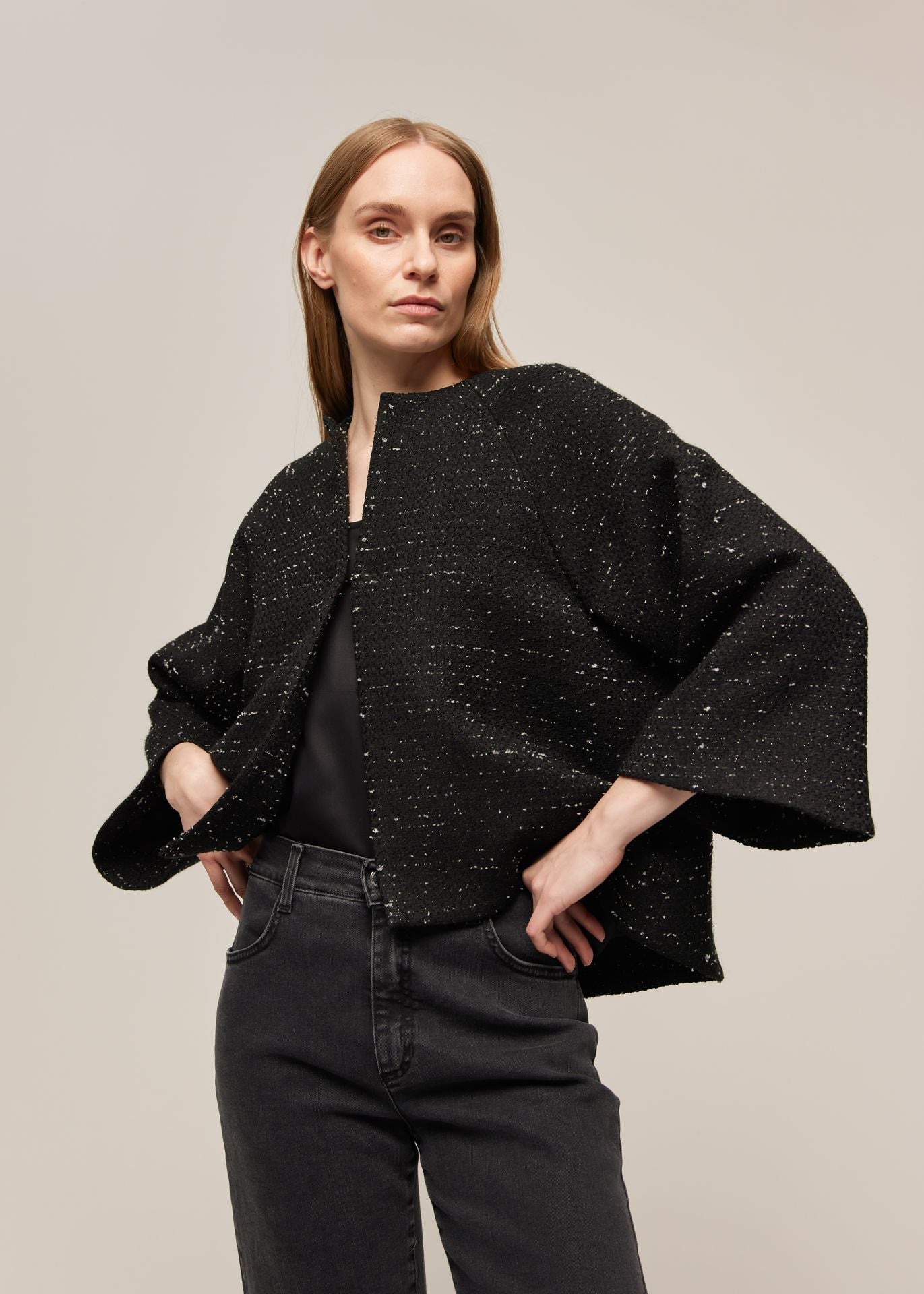 MARIA JACKET BLACK SHIMMER