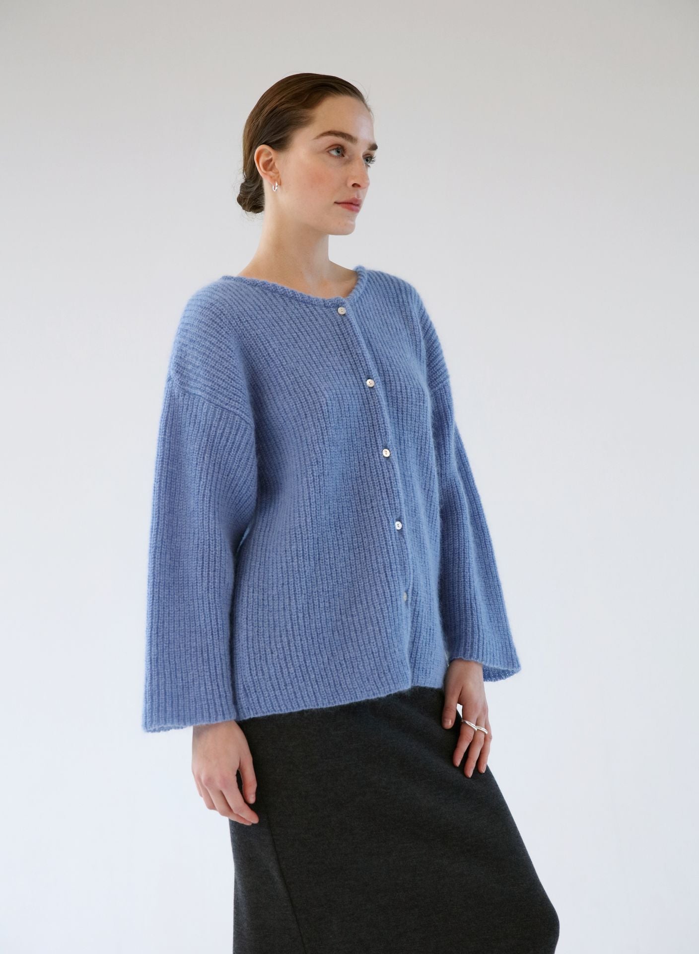 MOHAIR CARDIGAN AZURE