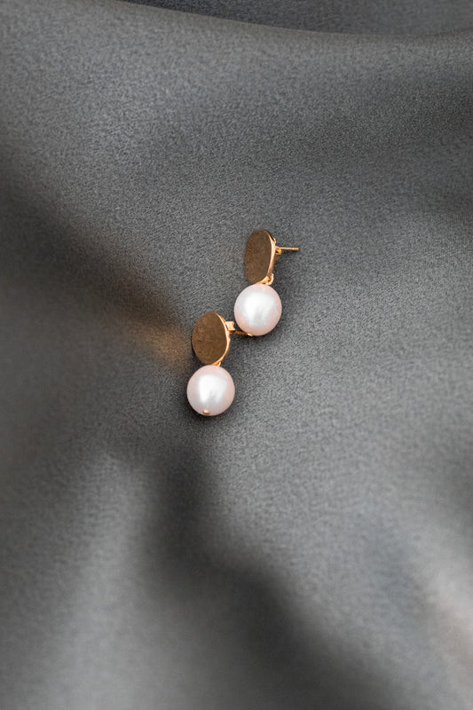 PEARL DROP EARRINGS GOLD