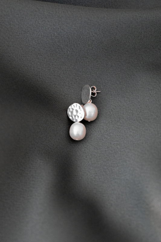 PEARL DROP EARRINGS SILVER