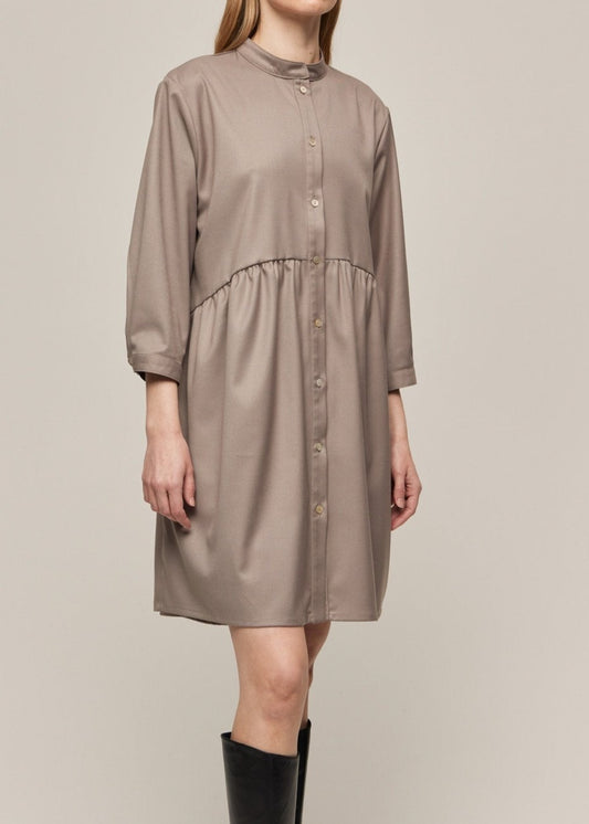 SHIRT DRESS OYSTER