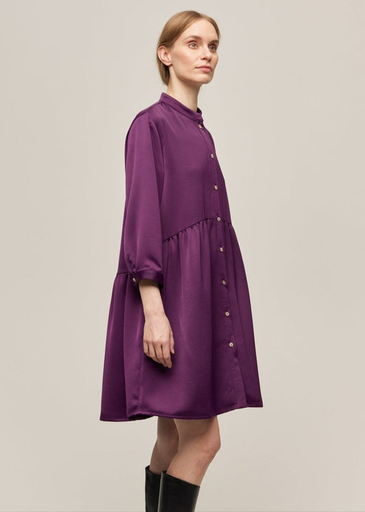 SHIRT DRESS PLUM