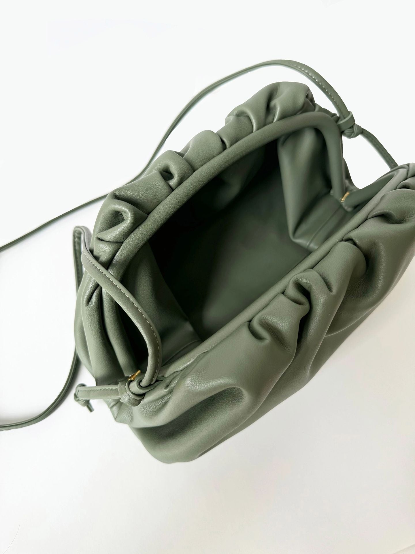 SMALL POUCH WITH STRAP OLIVE GREEN