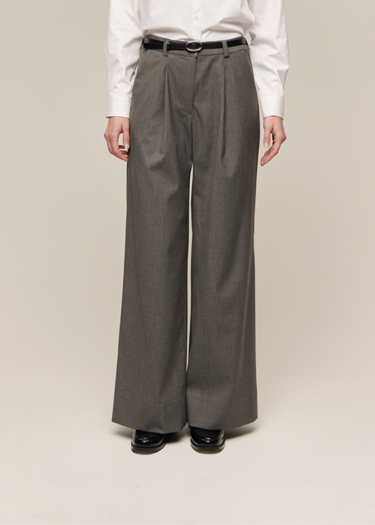 TASHA TROUSERS GREY MELANGE