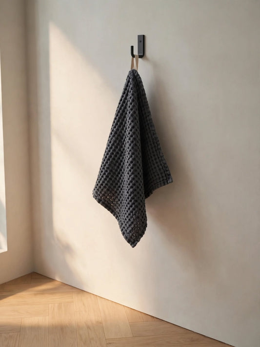 WAFFLE TOWEL ASPHALT SMALL