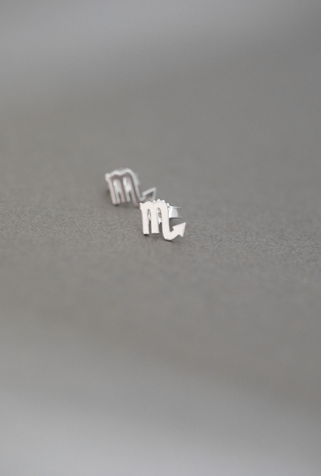 ZODIAC STUD EARRINGS SCORPIO SILVER