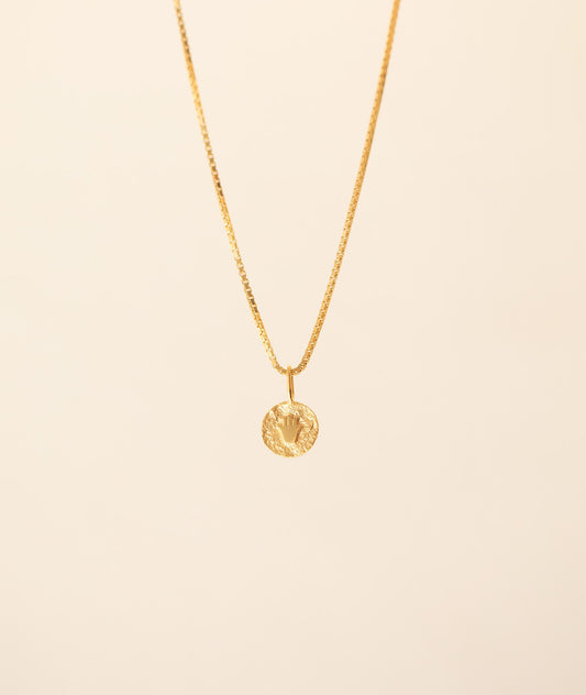 HAMSA HAND SYMBOL PENDANT GOLD